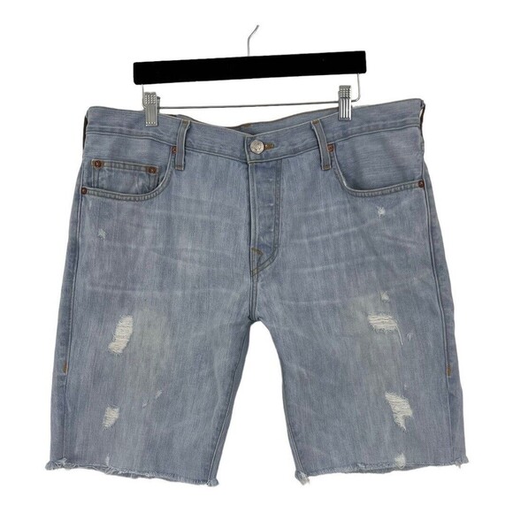 True Religion Mens Size 38 Bobby Distressed Cut Off Jean Shorts - Picture 1 of 4